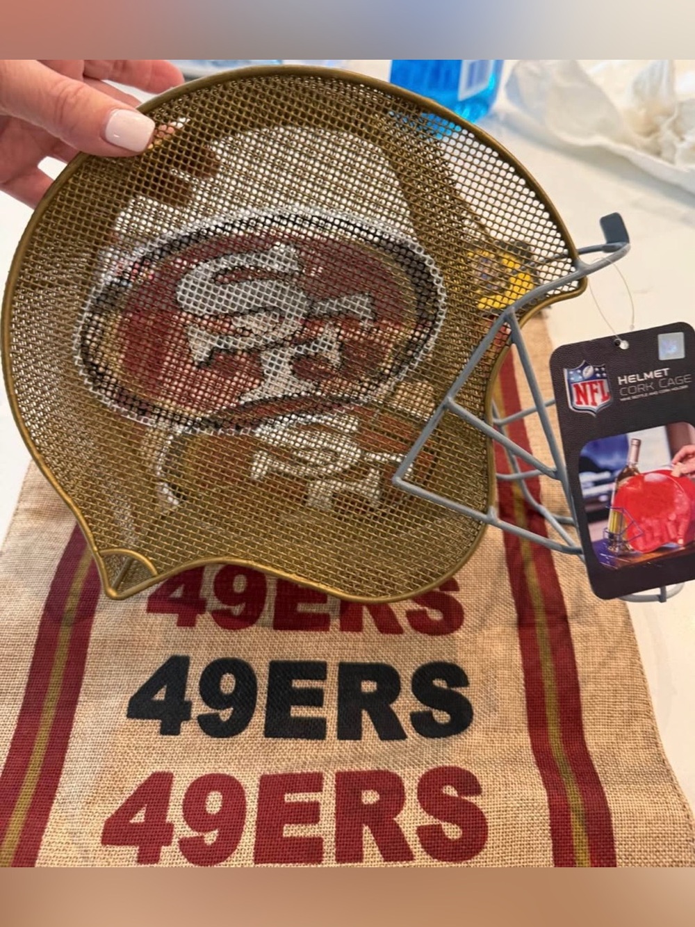 San Francisco 49ers Helmet Cork holder & Garden Flag